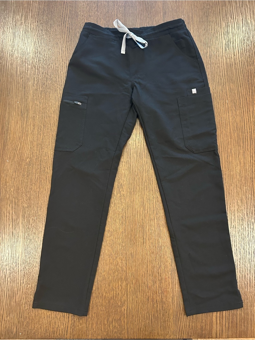 Figs Black Technical Collection Pants with Contrast Drawstring